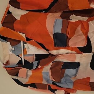 DR2 Multicolor Abstract Blouse